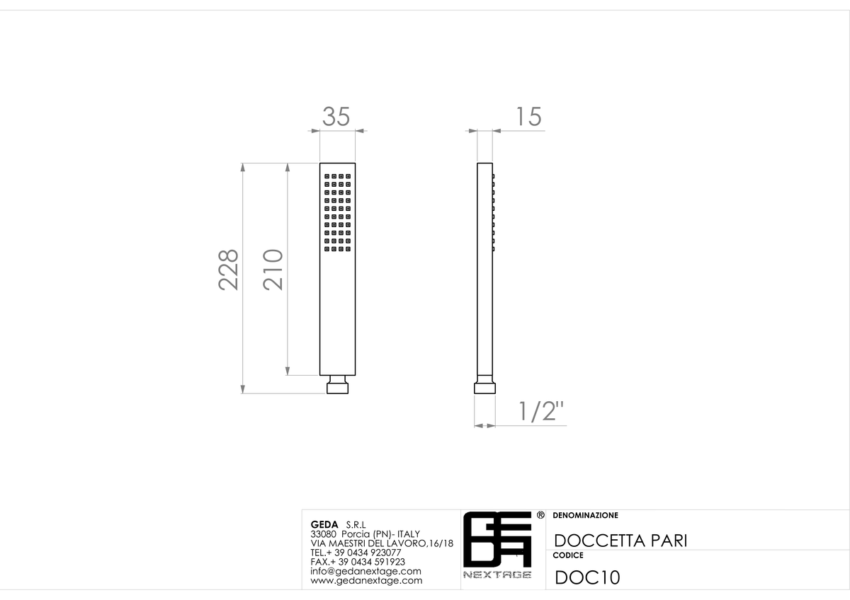 Geda DOC10 - scheda tecnica