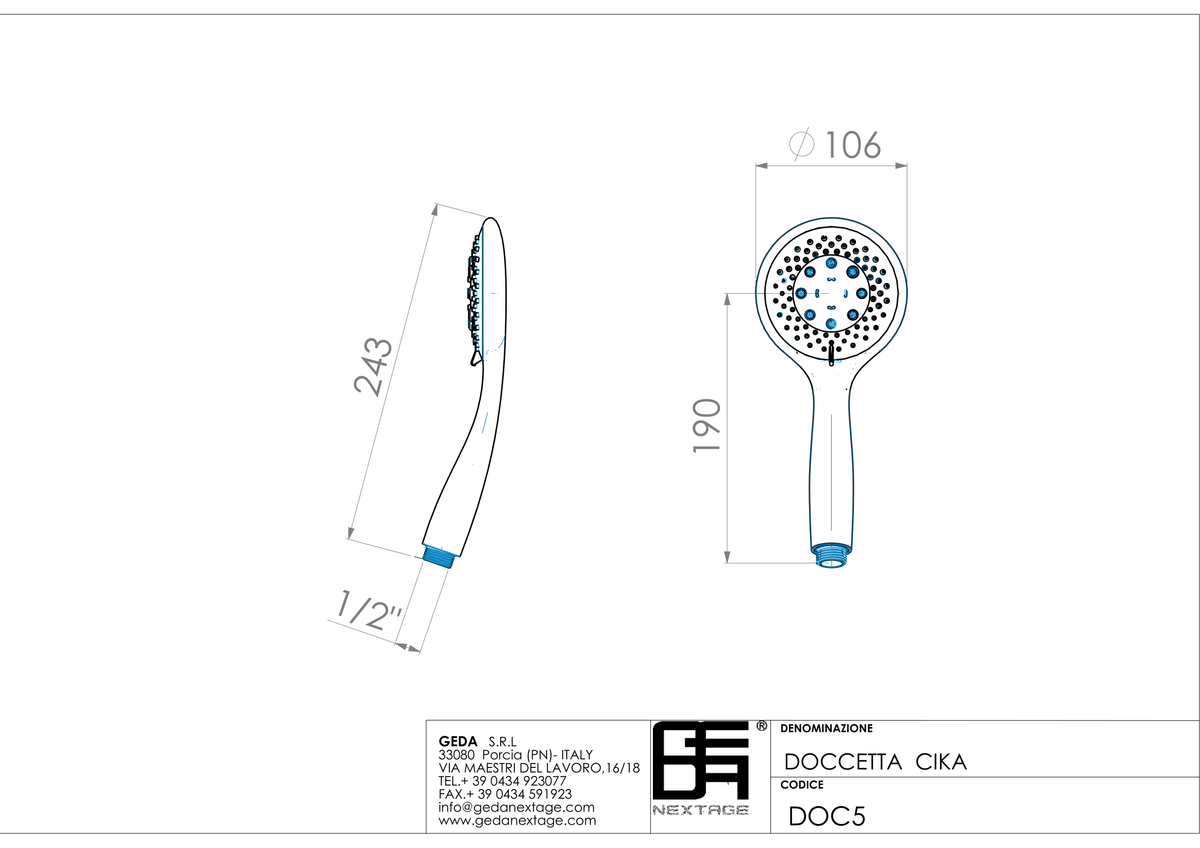 Geda DOC5 - scheda tecnica
