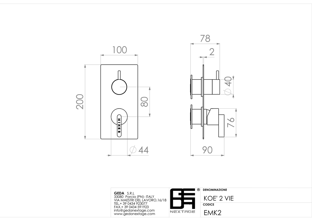 Geda EMK2 - scheda tecnica