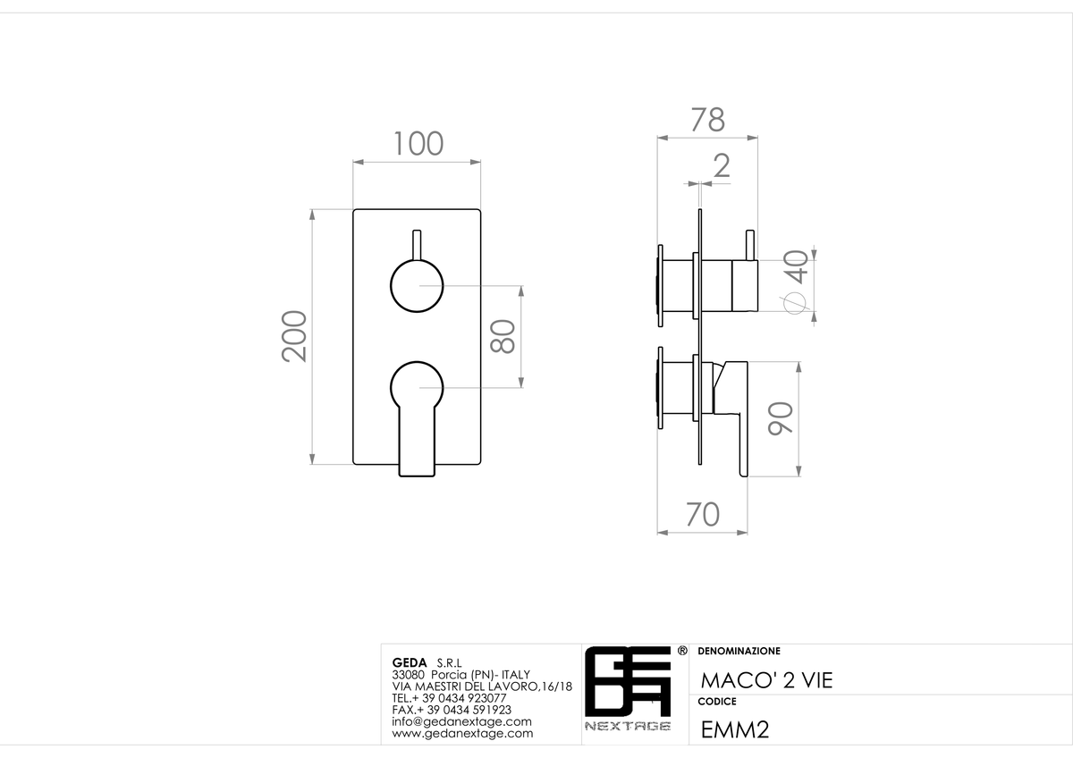 Geda EMM2 - scheda tecnica