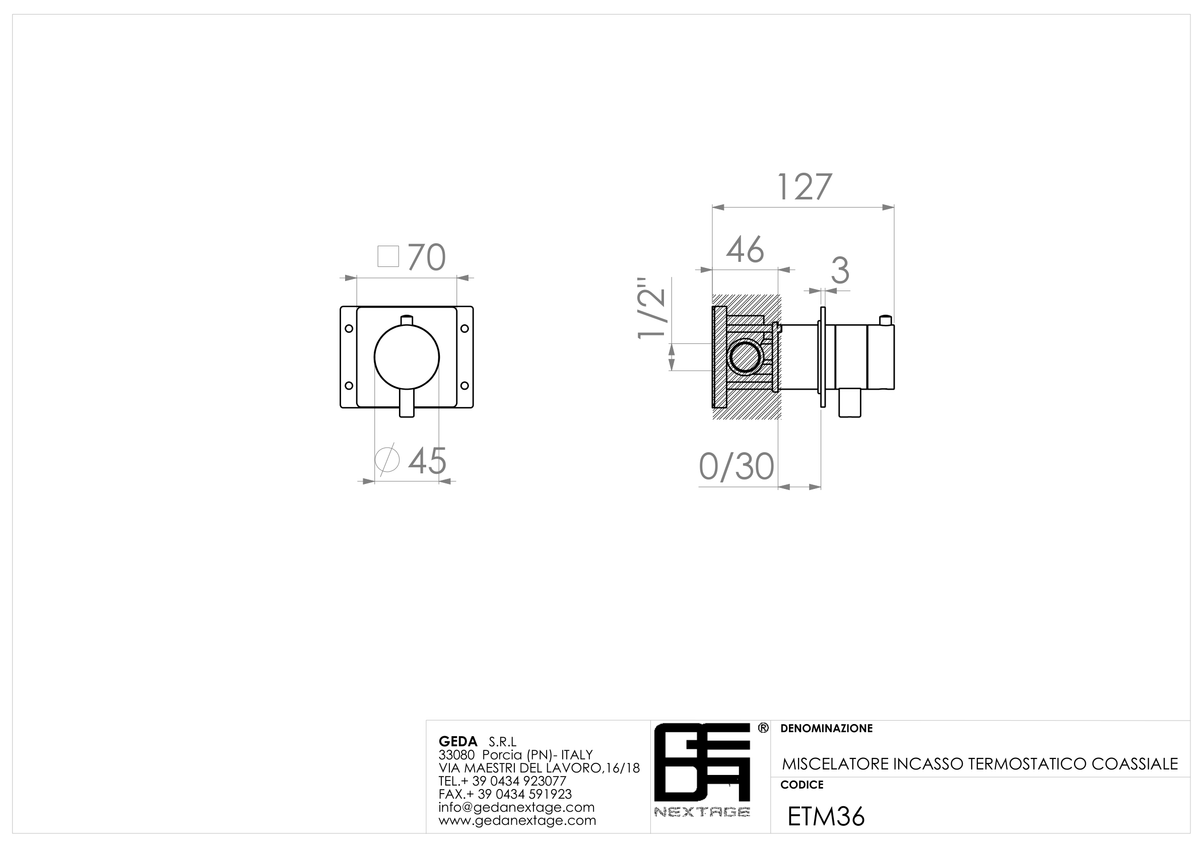Geda ETM36 - scheda tecnica