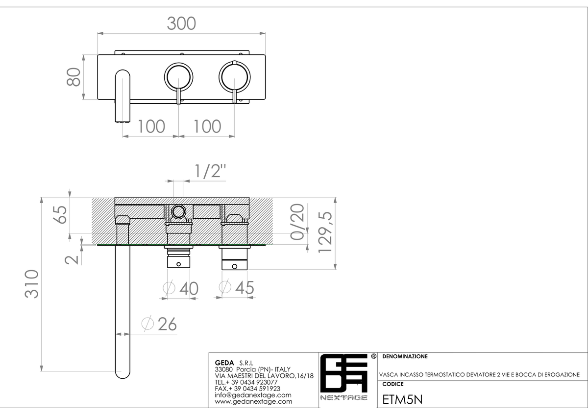 Geda ETM5N - scheda tecnica