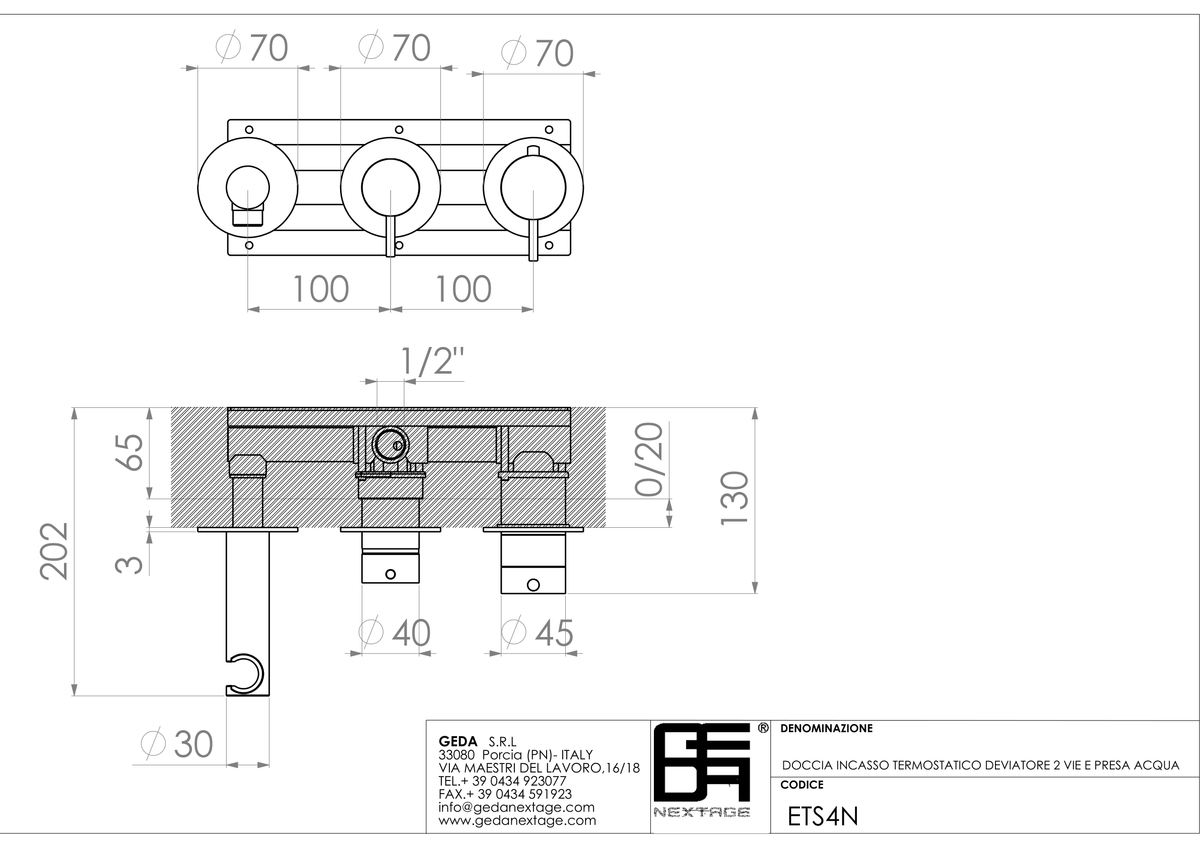 Geda ETS4N - scheda tecnica