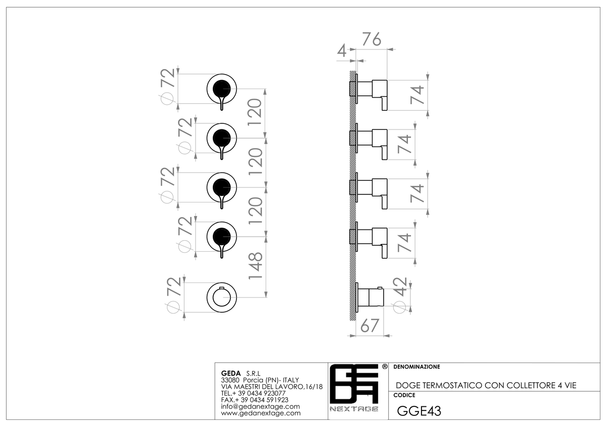 Geda GGE43 - scheda tecnica