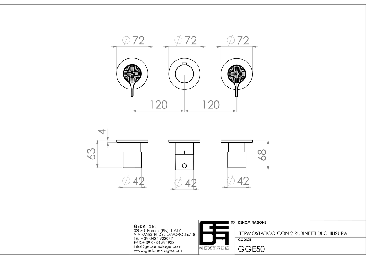 Geda GGE50 - scheda tecnica
