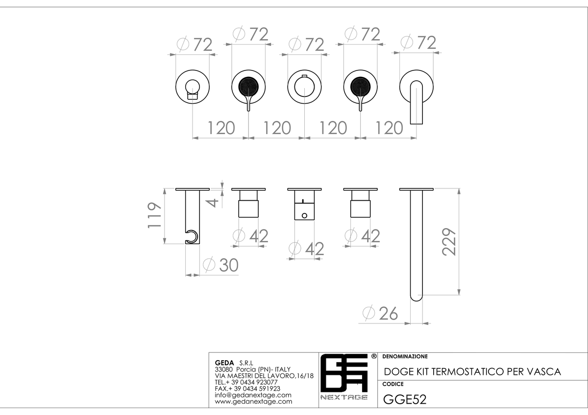 Geda GGE52 - scheda tecnica