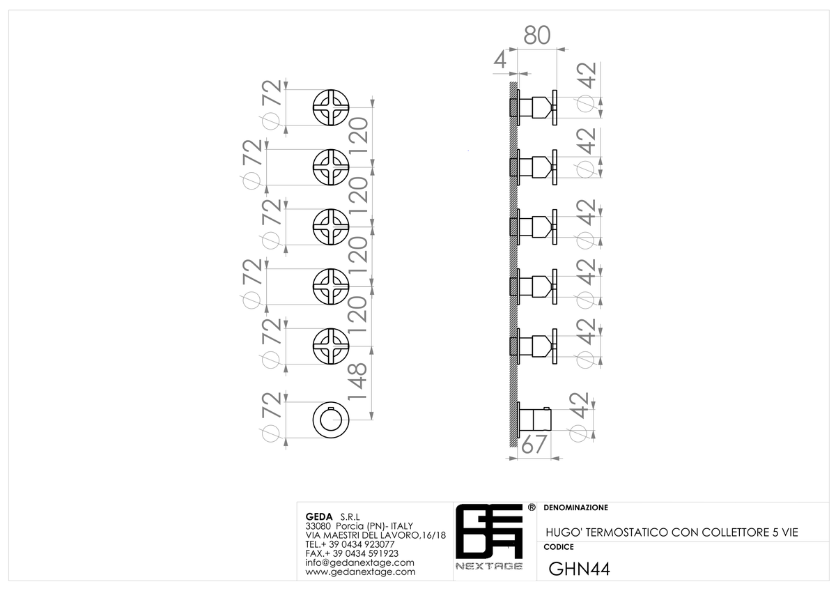 Geda GHN44 - scheda tecnica