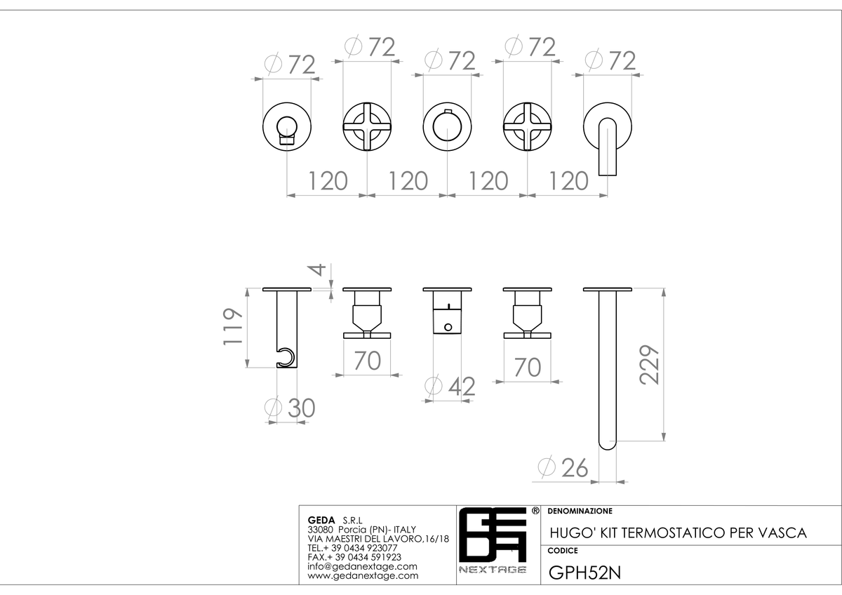 Geda GPH52N - scheda tecnica