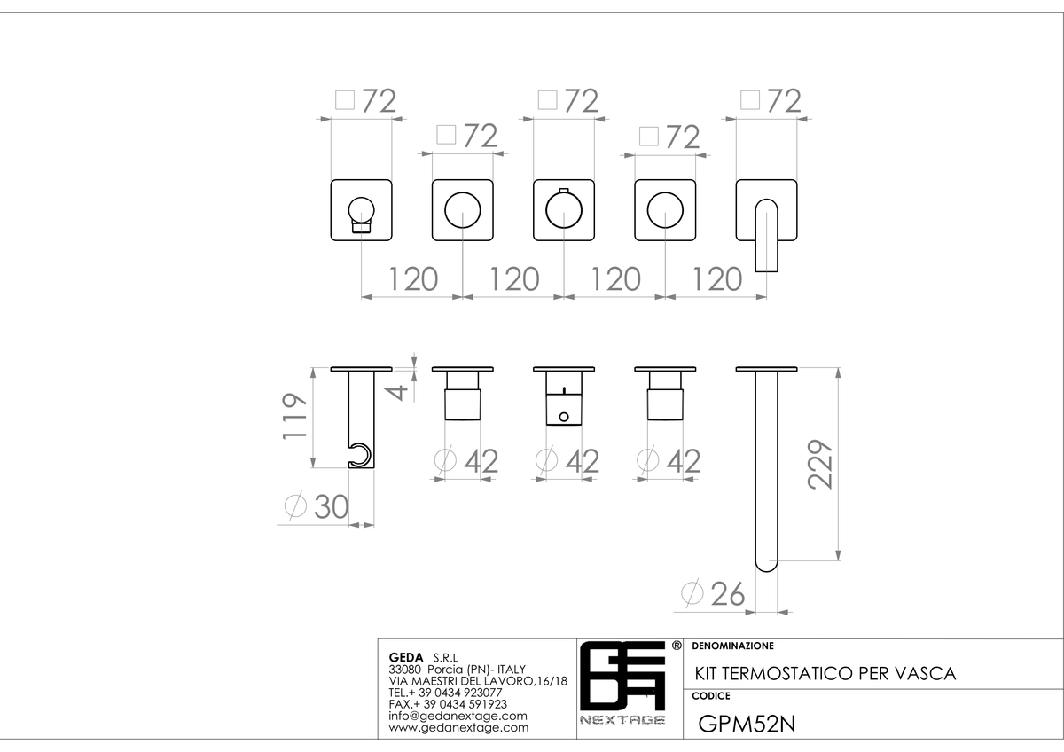 Geda GPM52N - scheda tecnica
