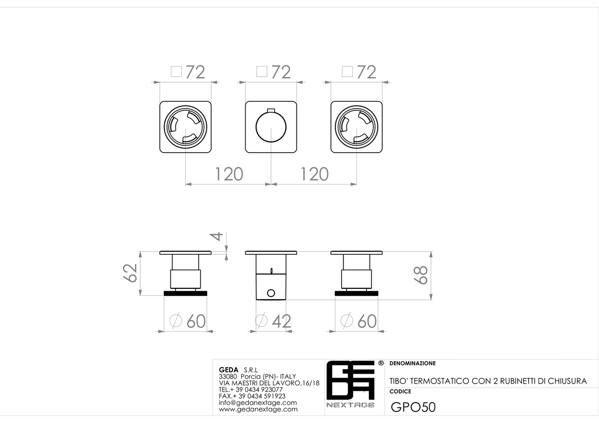 Geda GPO50 - scheda tecnica