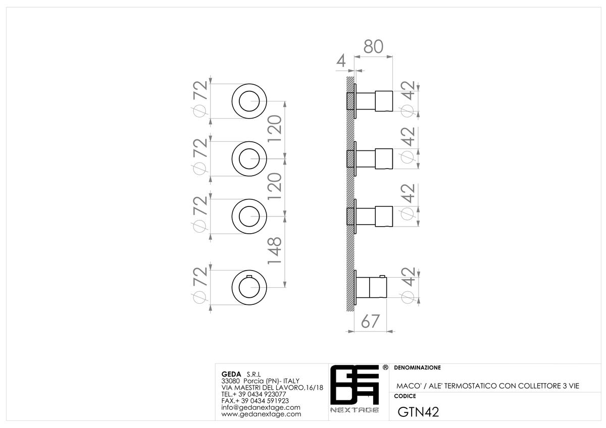 Geda GTN42 - scheda tecnica