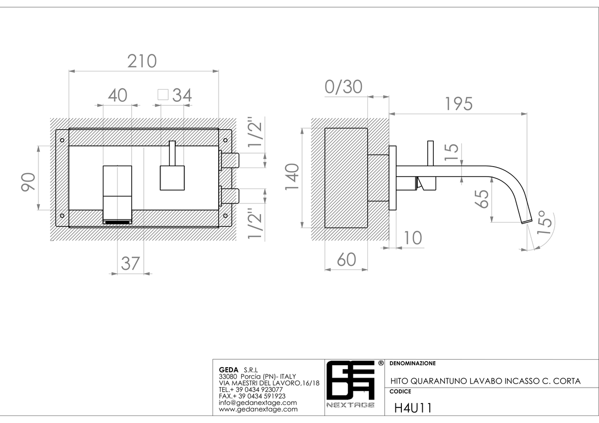 Geda H4U11 - scheda tecnica