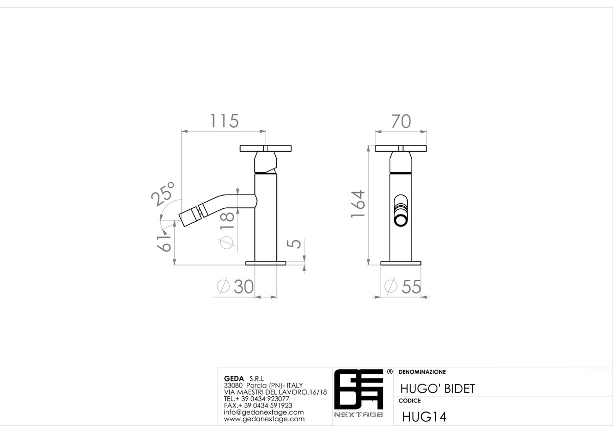 Geda HUG14 - scheda tecnica