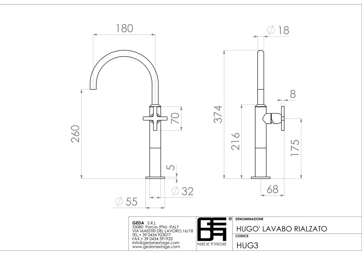 Geda HUG3 - scheda tecnica