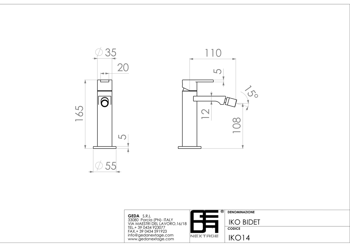 Geda IKO14 - scheda tecnica