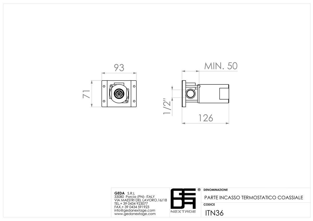 Geda ITN36 - scheda tecnica