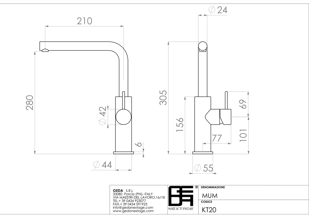 Geda KT20 - scheda tecnica