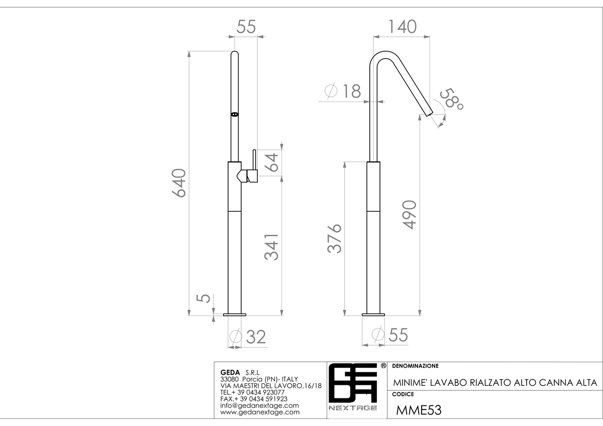 Geda MME53 - scheda tecnica