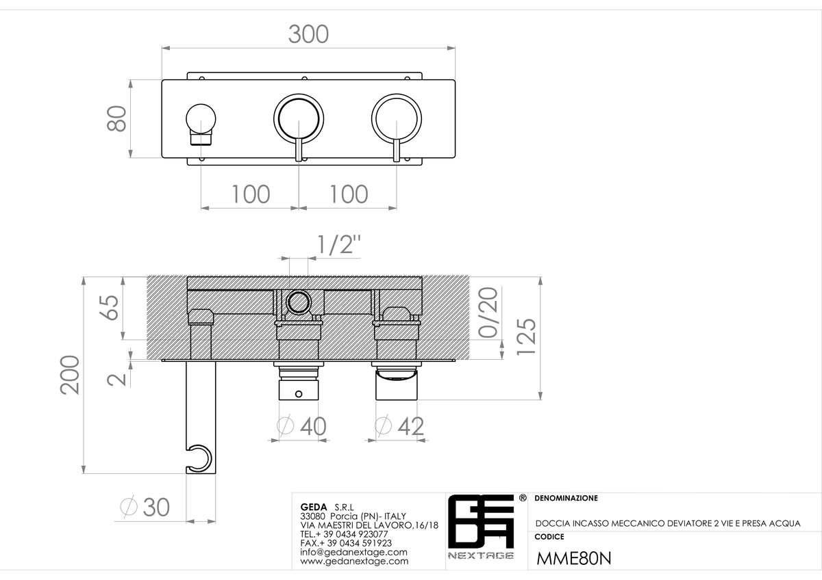 Geda MME80N - scheda tecnica