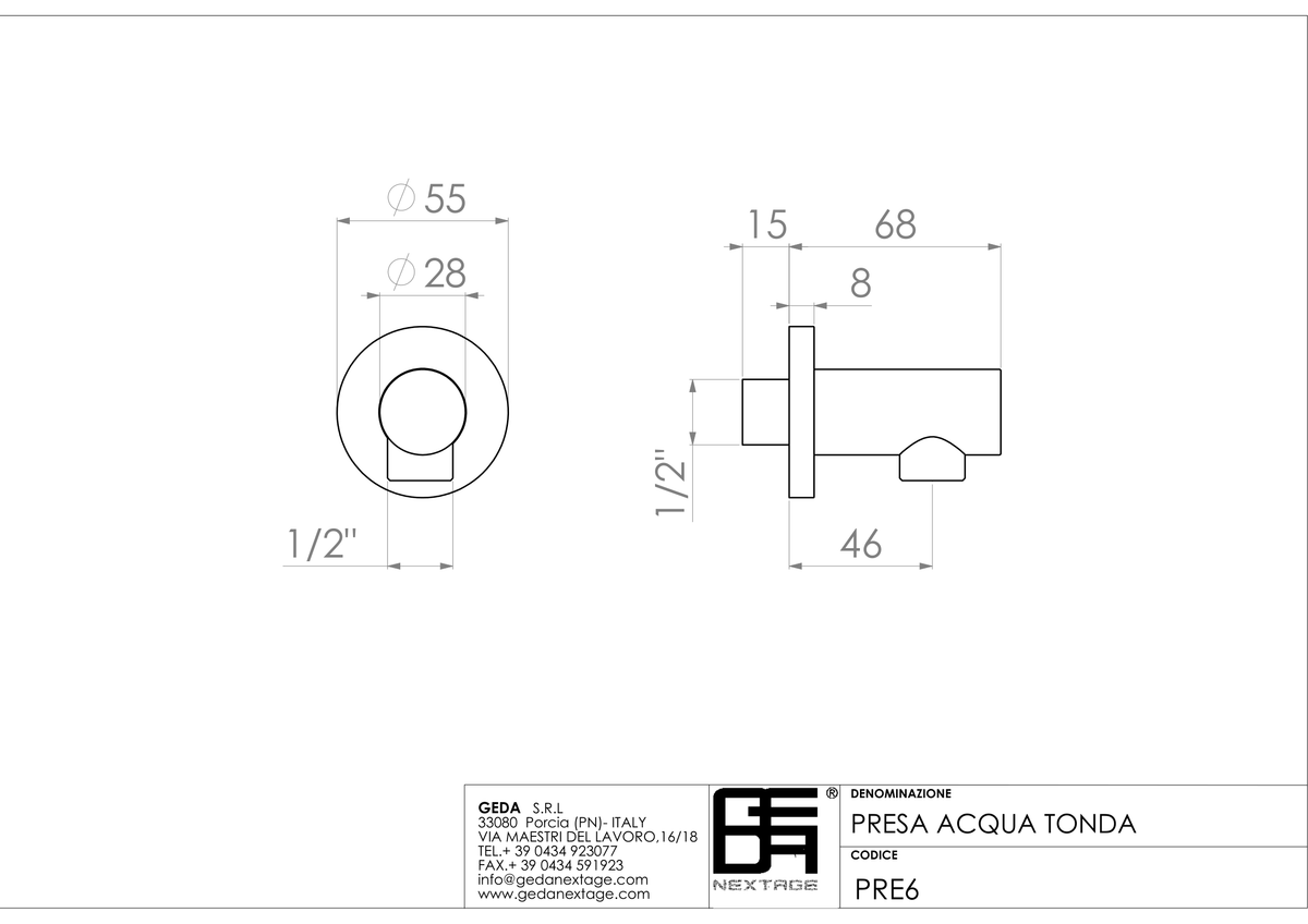 Geda PRE6 - scheda tecnica