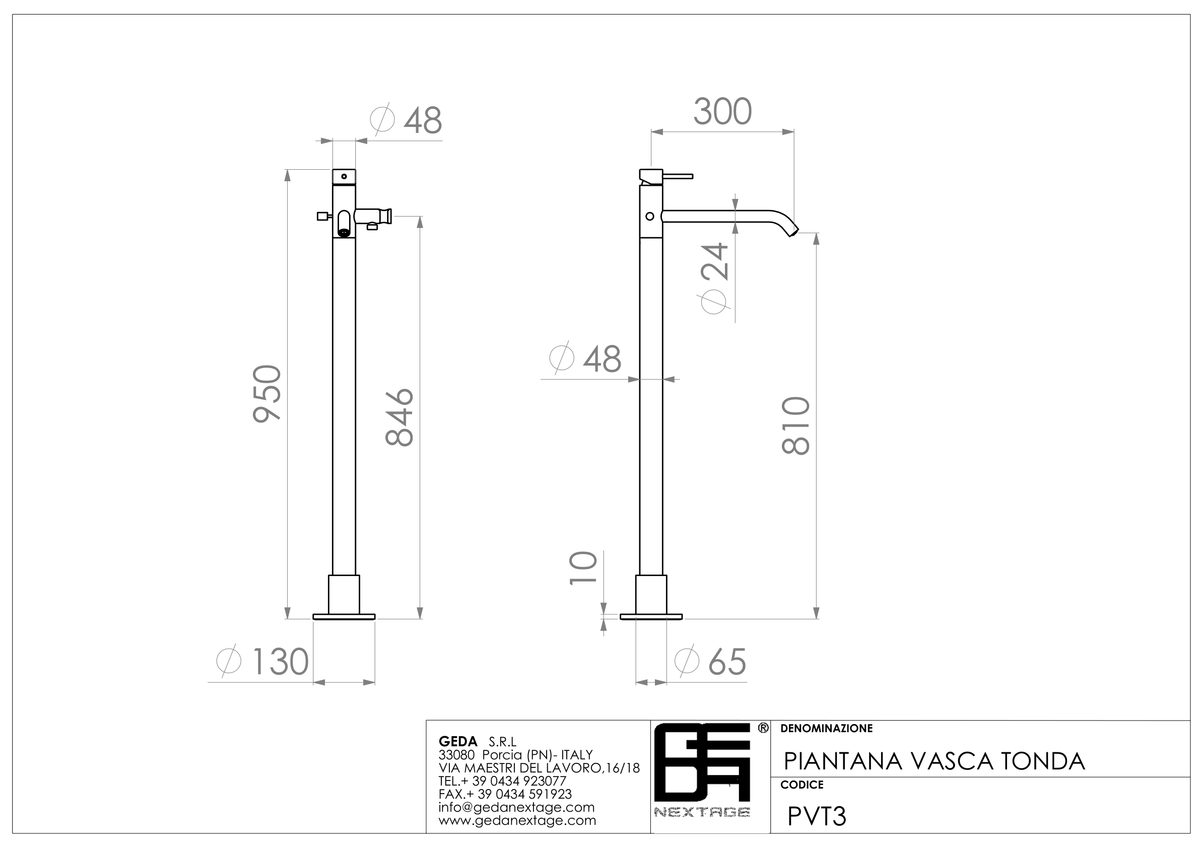 Geda PVT3 - scheda tecnica
