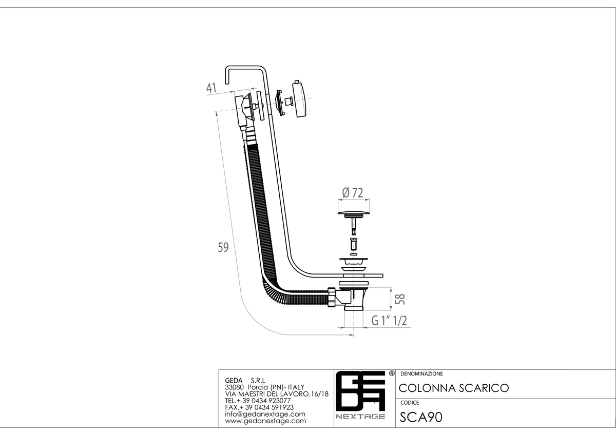 Geda SCA90 - scheda tecnica
