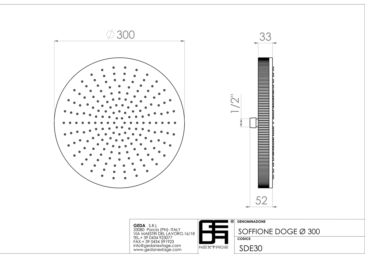 Geda SDE30 - scheda tecnica