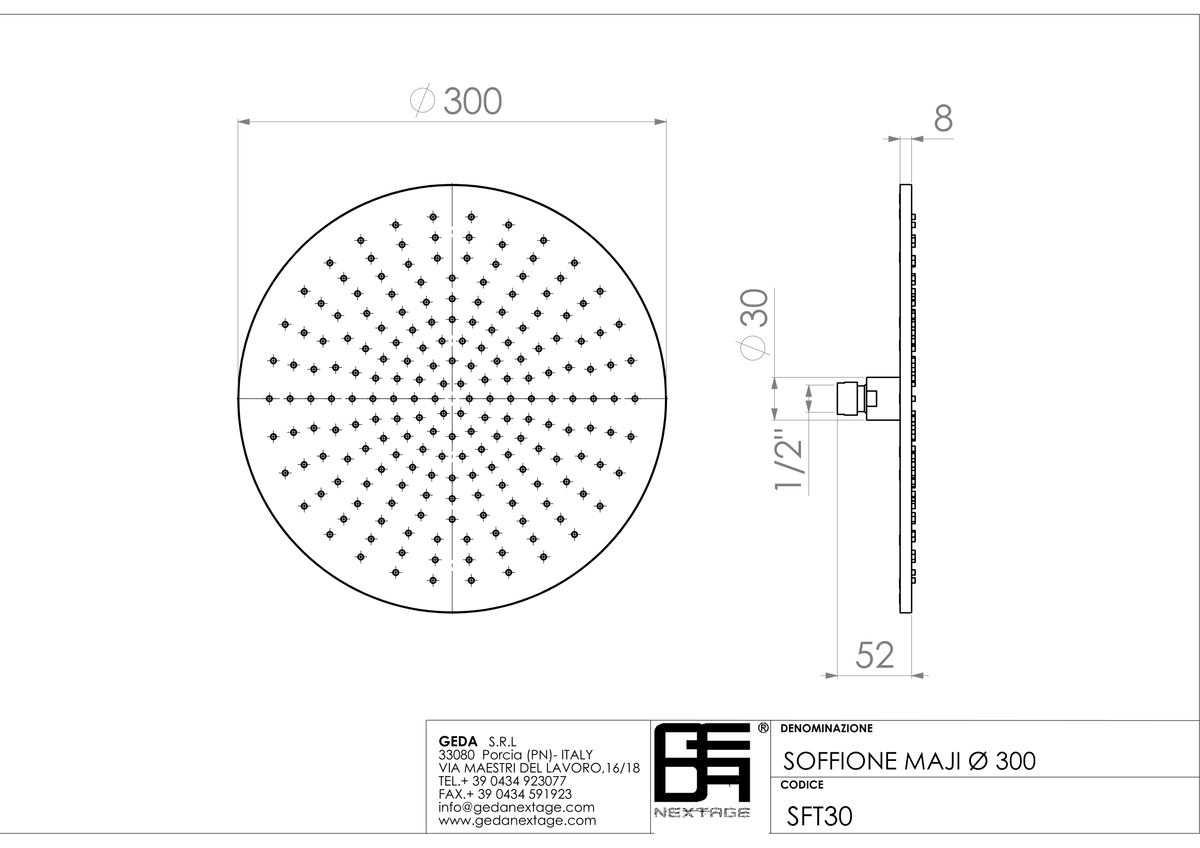 Geda SFT30 - scheda tecnica