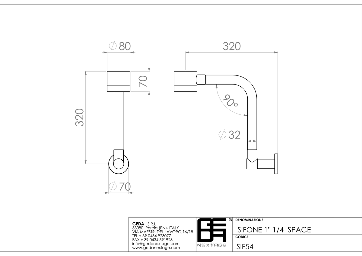 Geda SIF54 - scheda tecnica