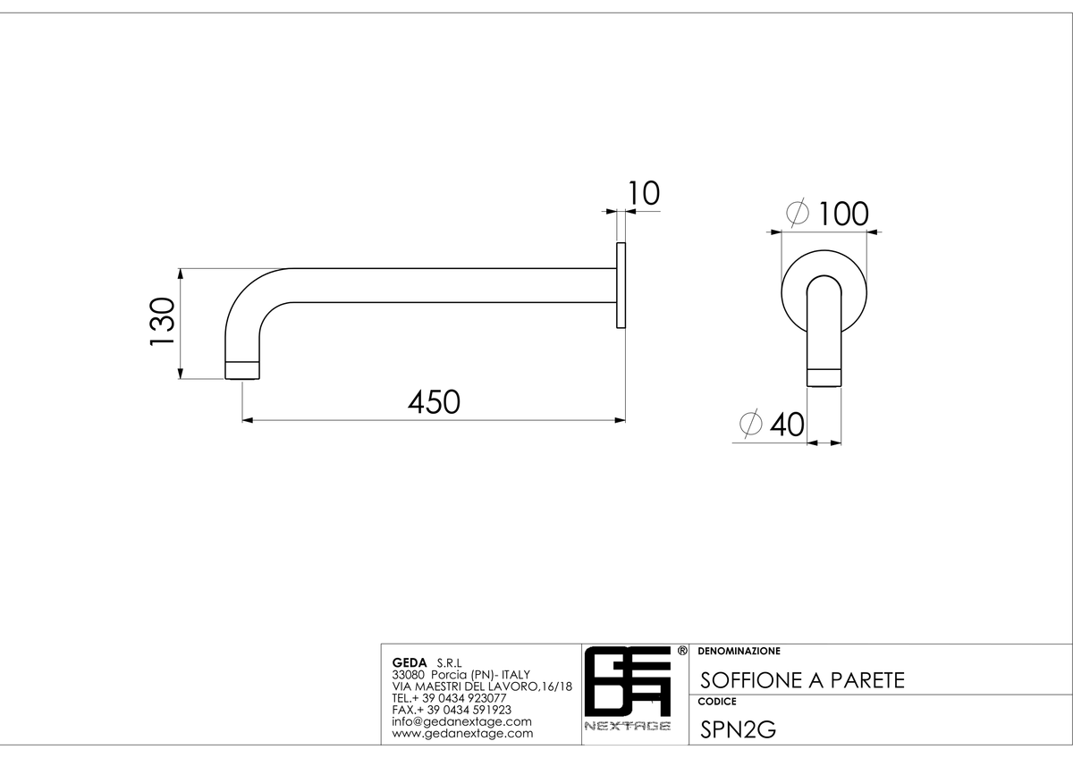 Geda SPN2G - scheda tecnica
