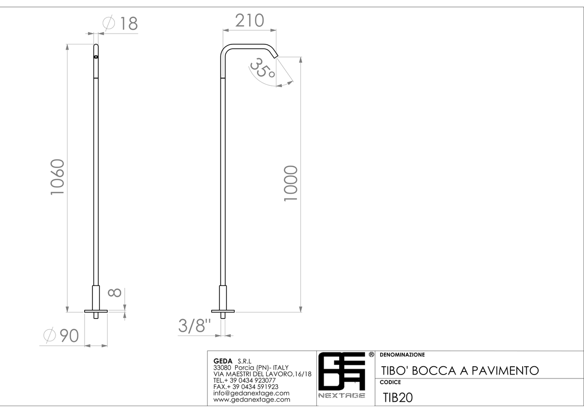 Geda TIB20 - scheda tecnica