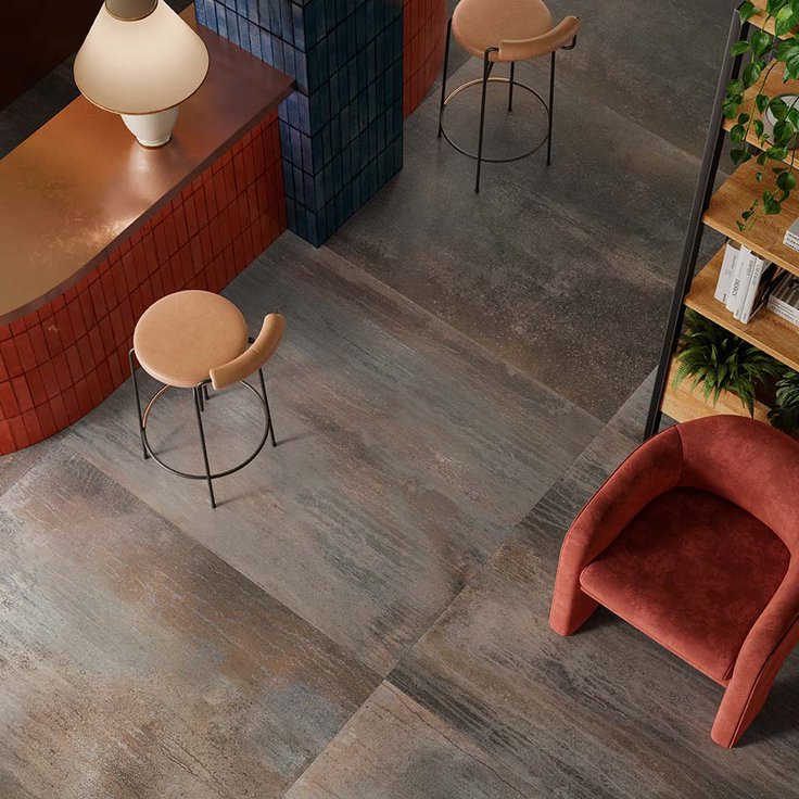 Dripart Iron 90x90 - Gres Porcellanato di Ceramica Sant'Agostino - Prezzo solo €68! Compra ora su CEGO CERAMICHE