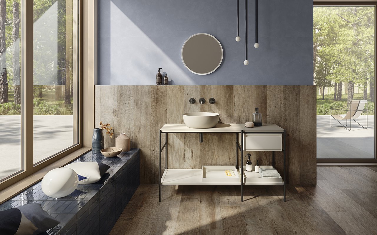 Yorkwood Brown 9,4x49 Chevron - Gres Porcellanato di Ceramica Sant'Agostino - Prezzo solo €32.50! Compra ora su CEGO CERAMICHE