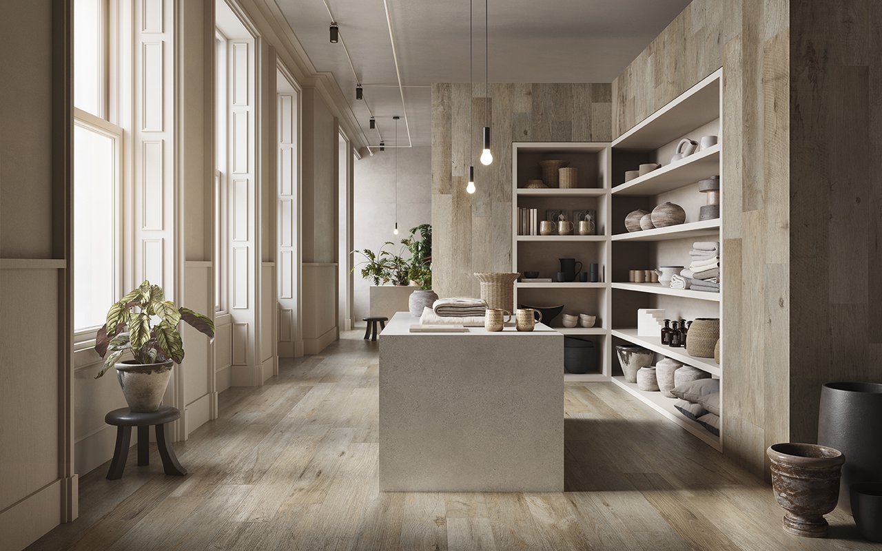 Yorkwood Walnut 9,4x49 Chevron - Gres Porcellanato di Ceramica Sant'Agostino - Prezzo solo €32.50! Compra ora su CEGO CERAMICHE