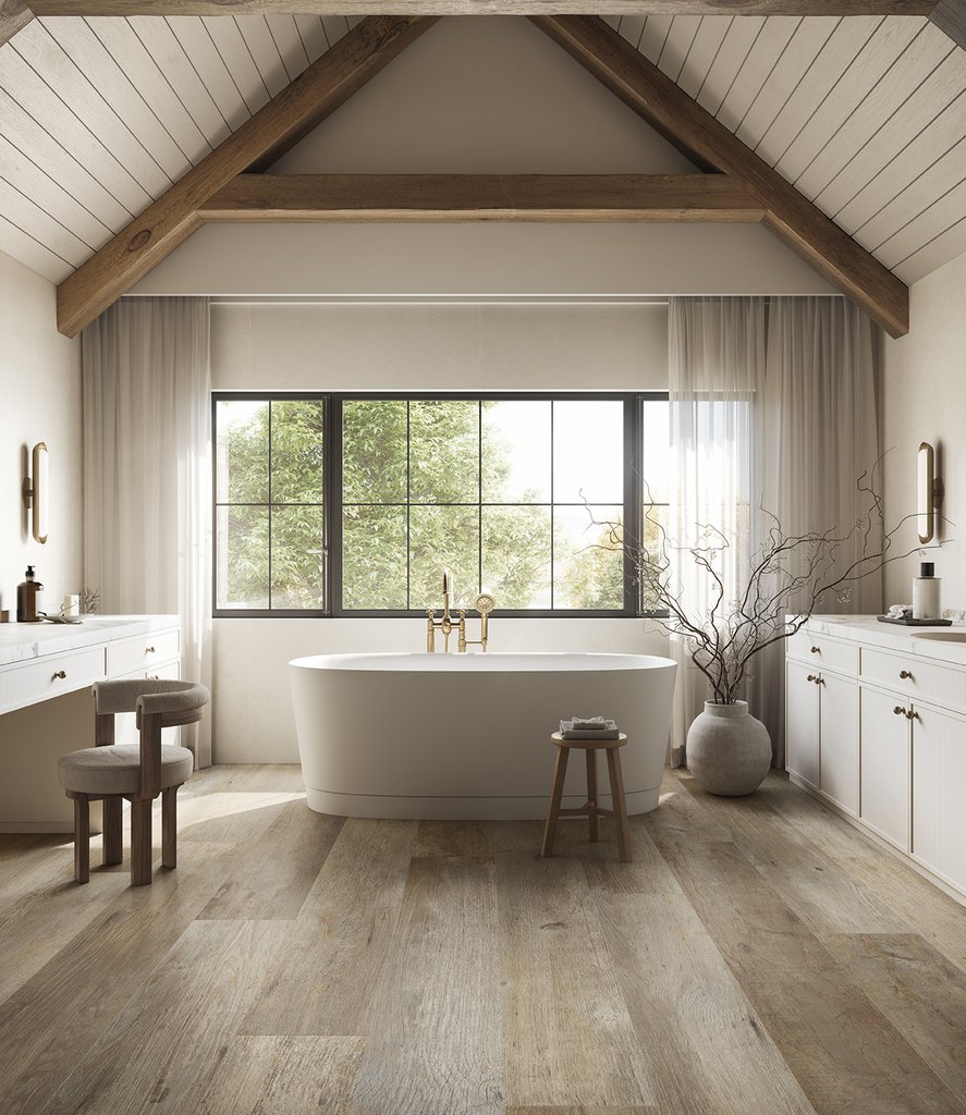 Yorkwood Walnut 9,4x49 Chevron - Gres Porcellanato di Ceramica Sant'Agostino - Prezzo solo €32.50! Compra ora su CEGO CERAMICHE