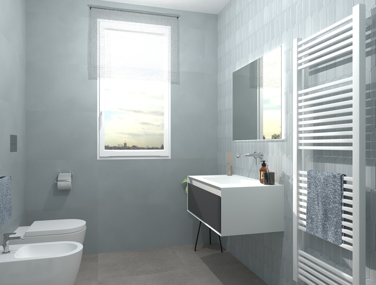 Milano Mood Gocce Nebbia 80x80 SATIN - Gres Porcellanato di Fap Ceramiche - Prezzo solo €50! Compra ora su CEGO CERAMICHE