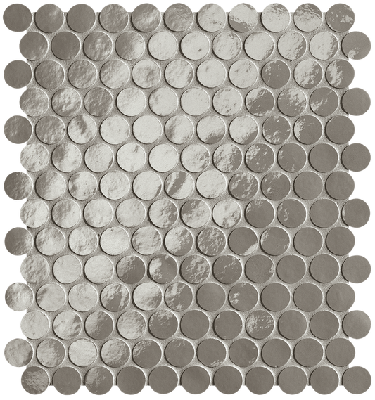 Glim Grigio Fumo Round Mosaico Brillante 29,5x32,5 - Gres Porcellanato di Fap Ceramiche - Prezzo solo €257.45! Compra ora su CEGO CERAMICHE