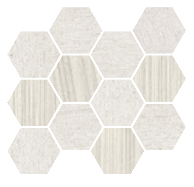 COEM Remixed Ivory Mosaico Exa 23x27 Naturale
