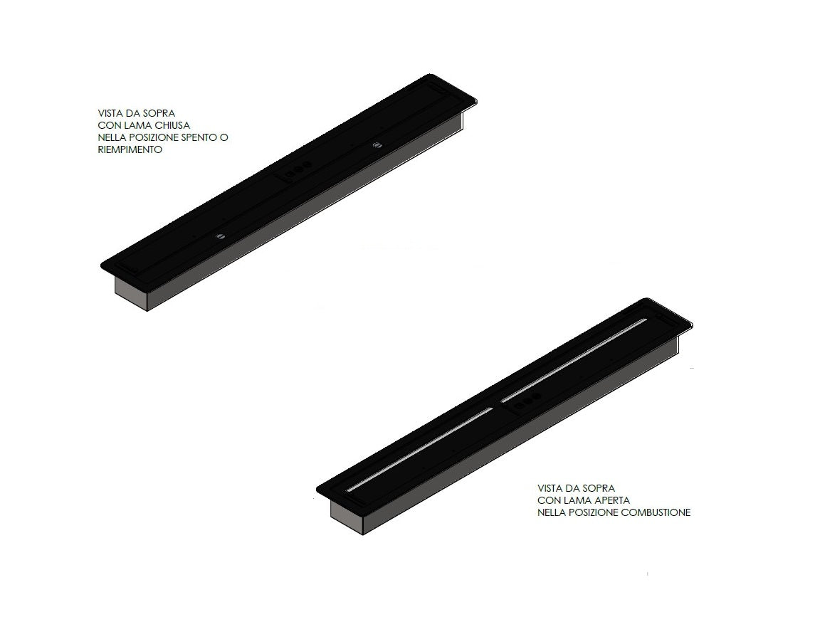 Bruciatore 120 cm Acciaio Nero maisonFire - Foto 3