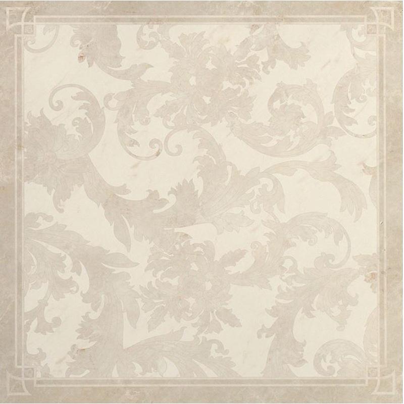Versace Marble Decorato Cassettonato Foglia Bianco 58,5x117,5 Lux