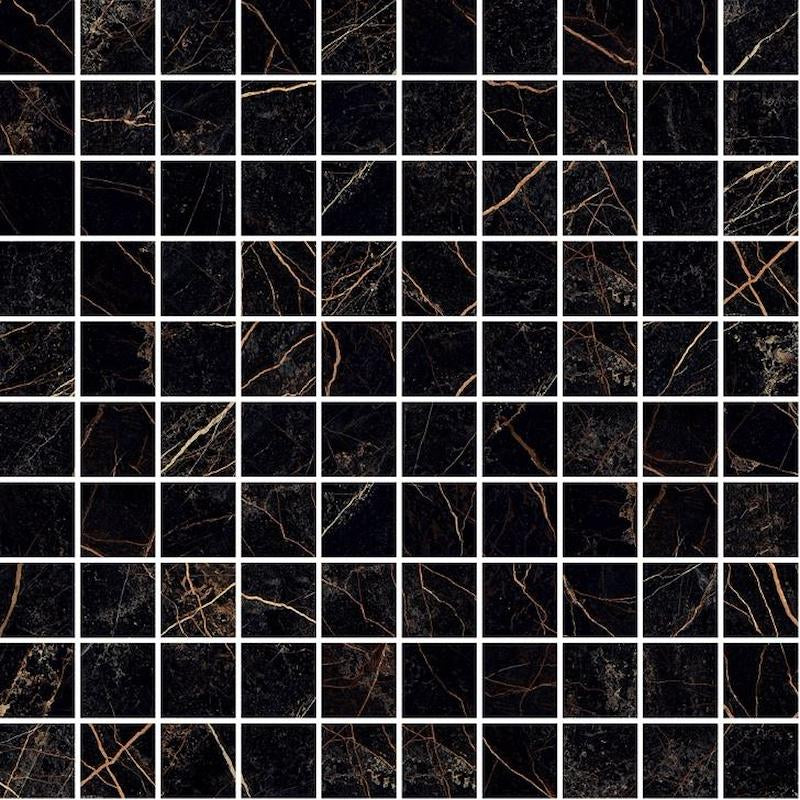 Versace Marble Mosaico Intreccio Nero/Oro 29,1x29,1 Lux