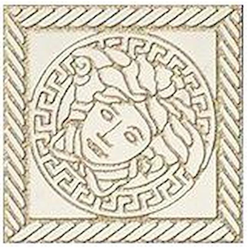 Versace Marble Tozzetto Medusa Bianco 11,5X11,5 Lux