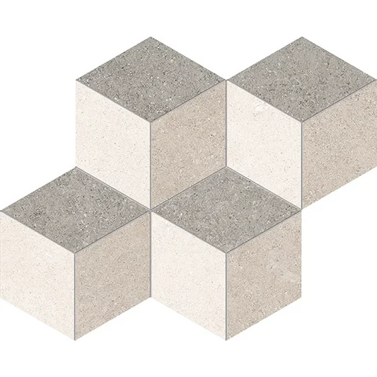 Keope Grace Clay Mosaico Rombi 35,2x30 Spazzolato R10