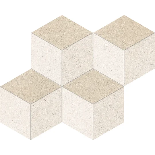 Keope Grace Ivory Mosaico Rombi 35,2x30 Spazzolato R10