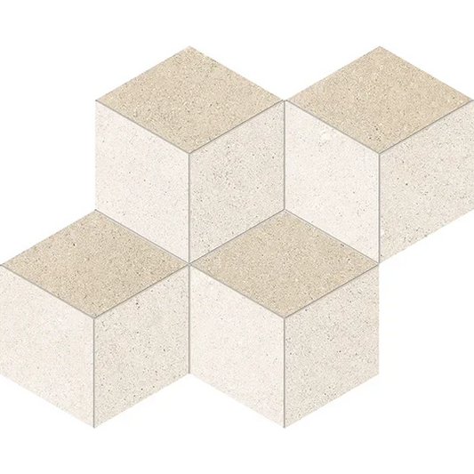 Keope Grace Ivory Mosaico Rombi 35,2x30 Spazzolato R10