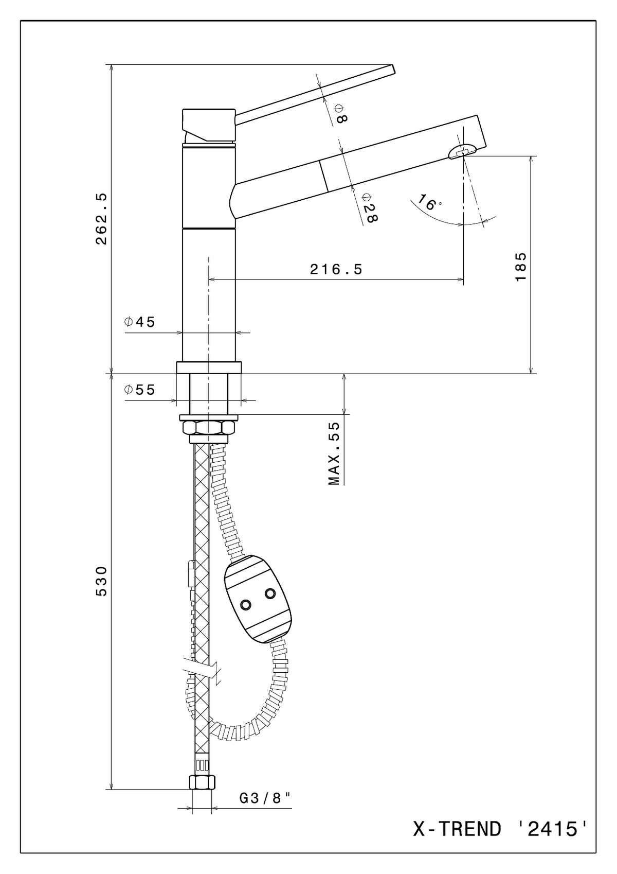 Newform 2415X - disegno tecnico