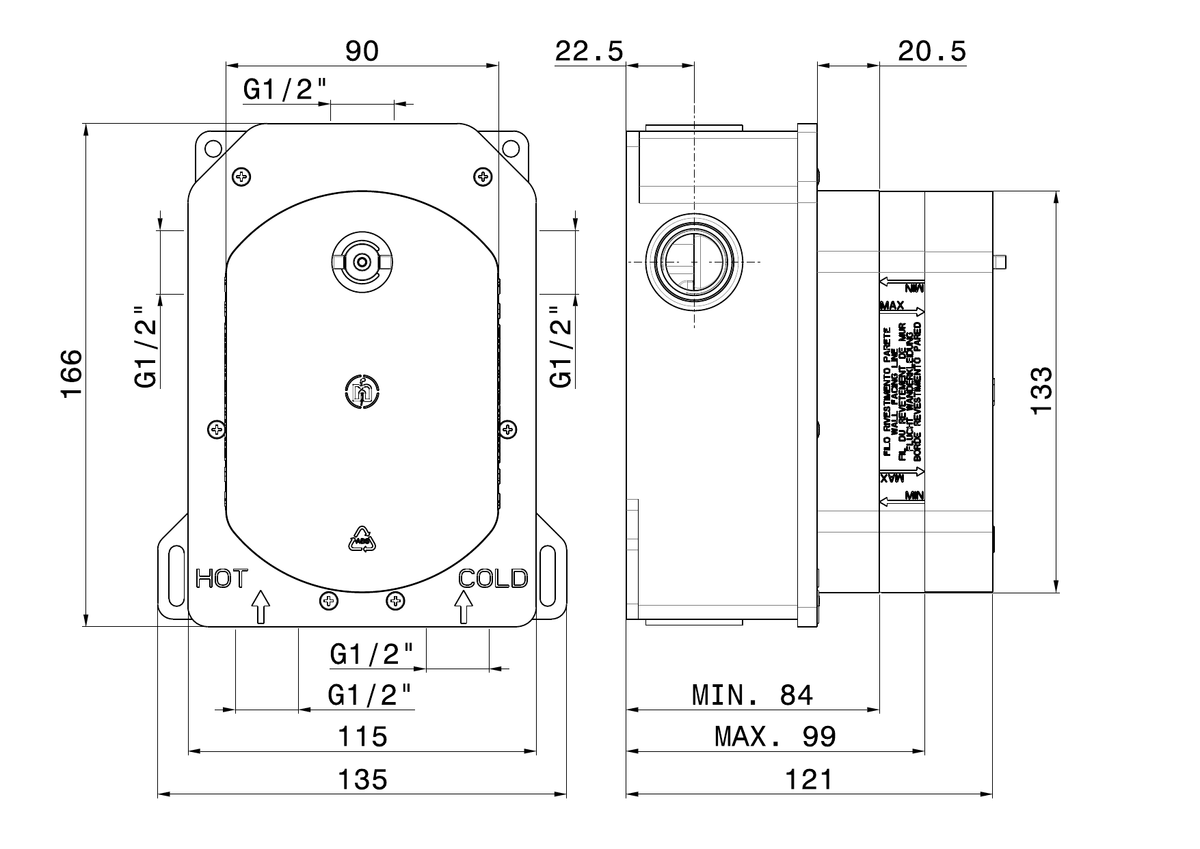 Newform 31020 - disegno tecnico