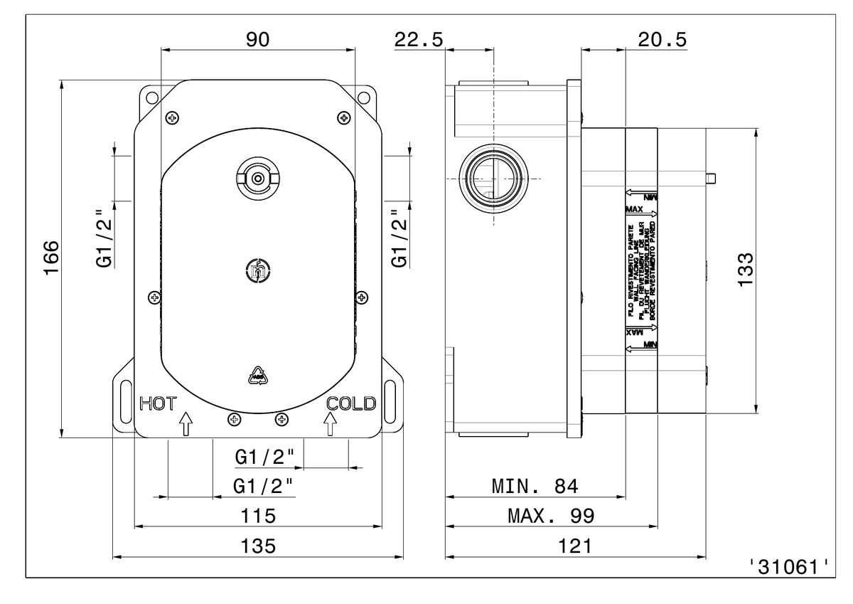 Newform 31061 - disegno tecnico