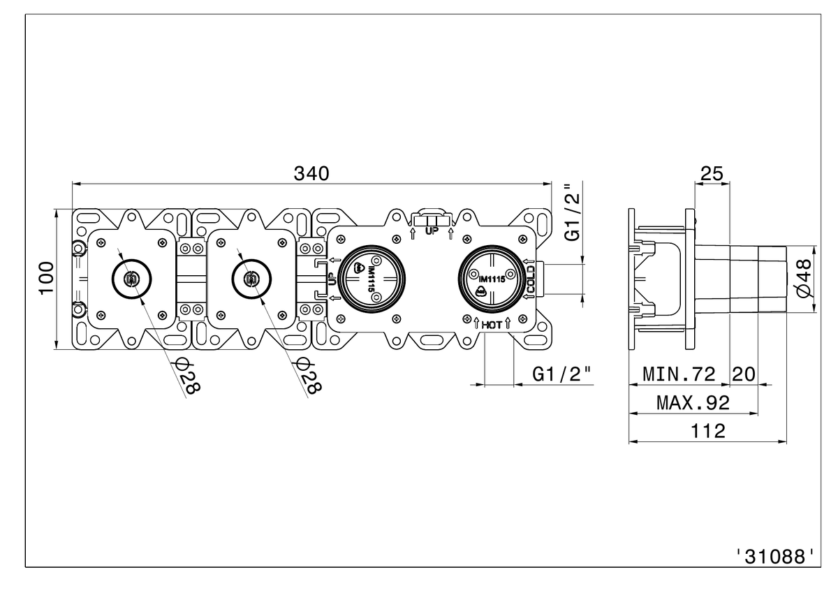 Newform 31088 - disegno tecnico