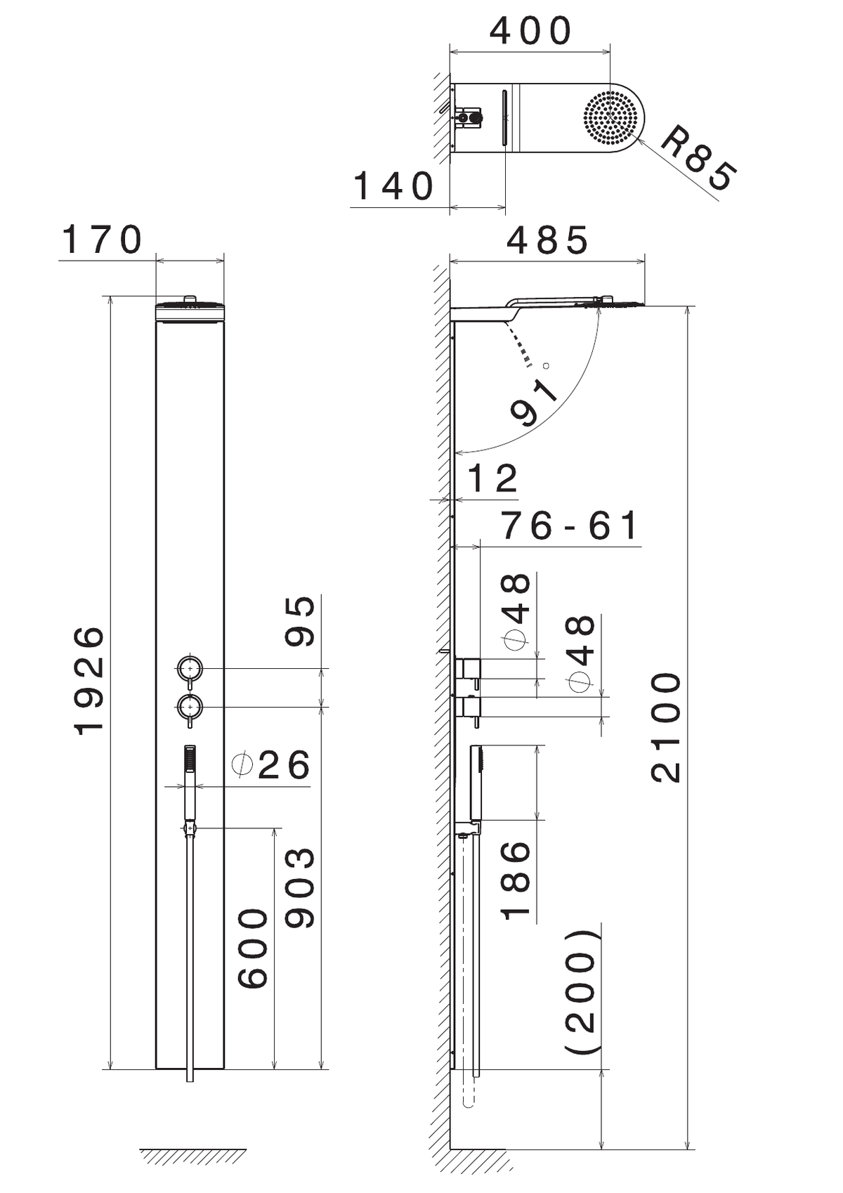 Newform 495E - disegno tecnico